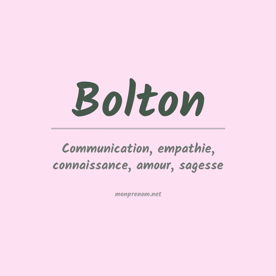 Prénom Bolton