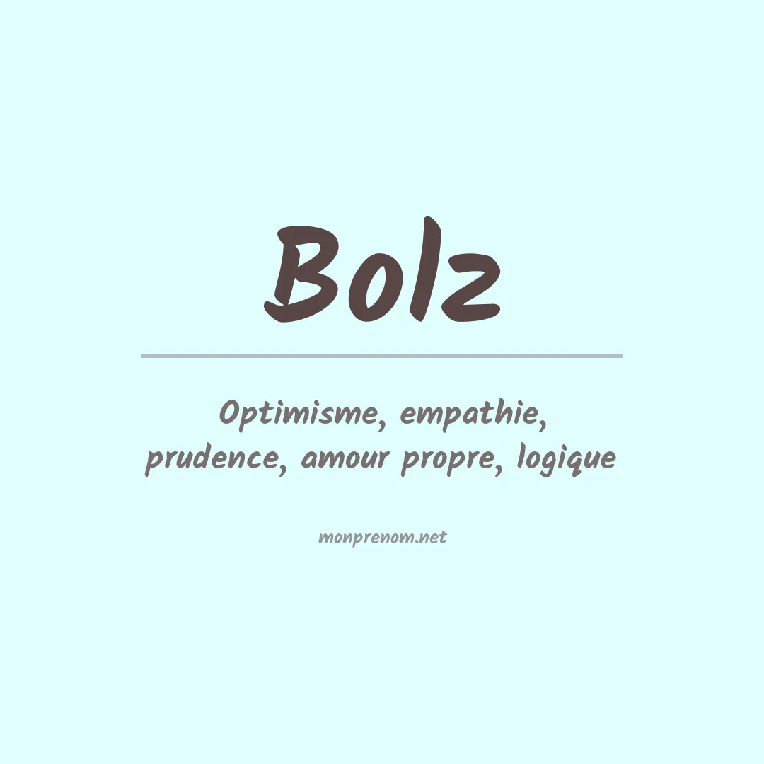 Prénom Bolz