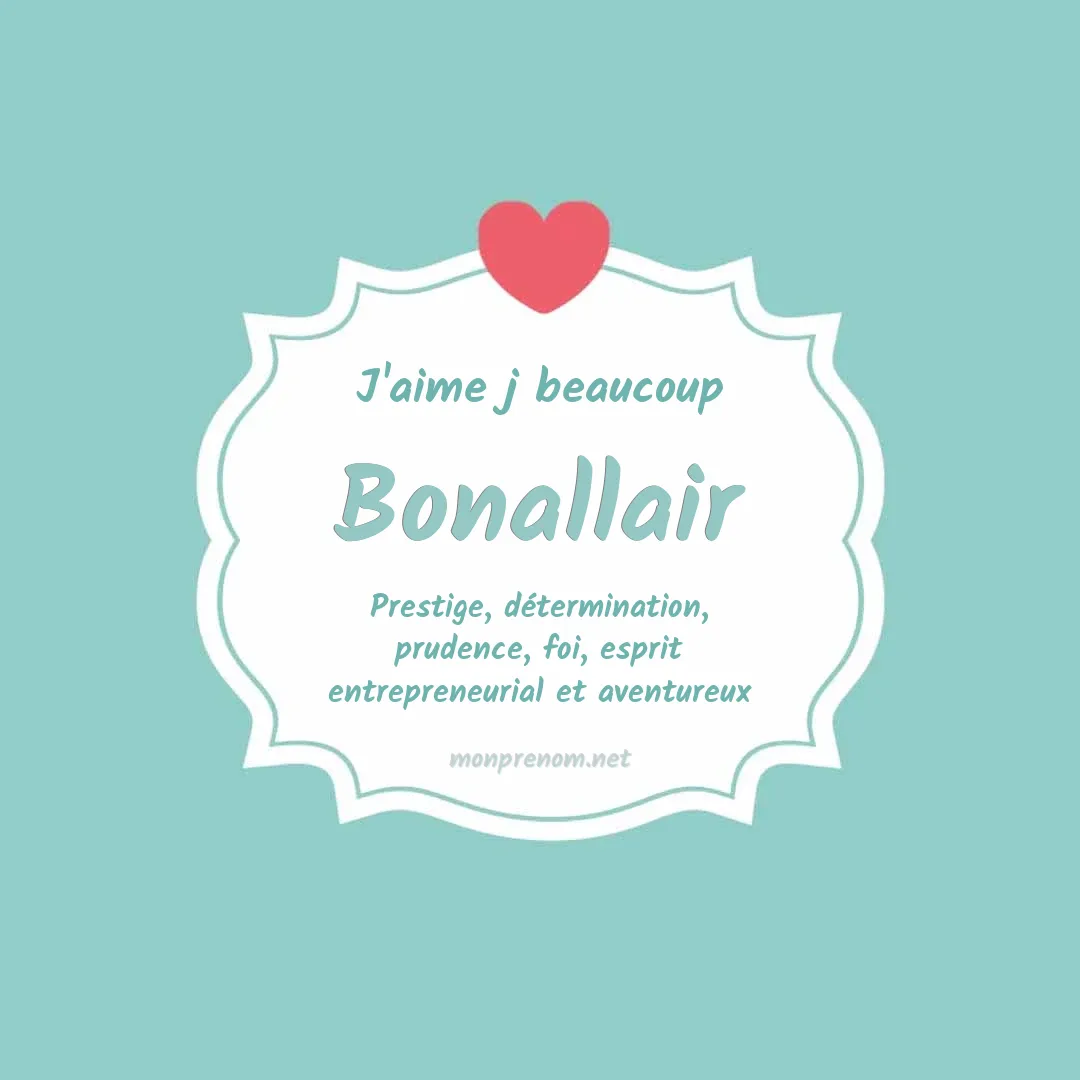 J'aime beaucoup Bonallair