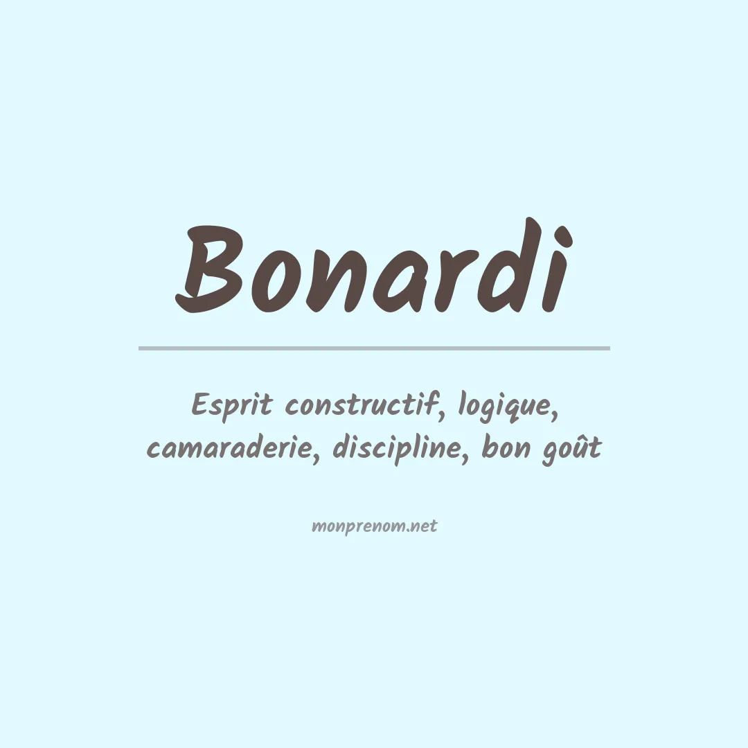 Prénom Bonardi
