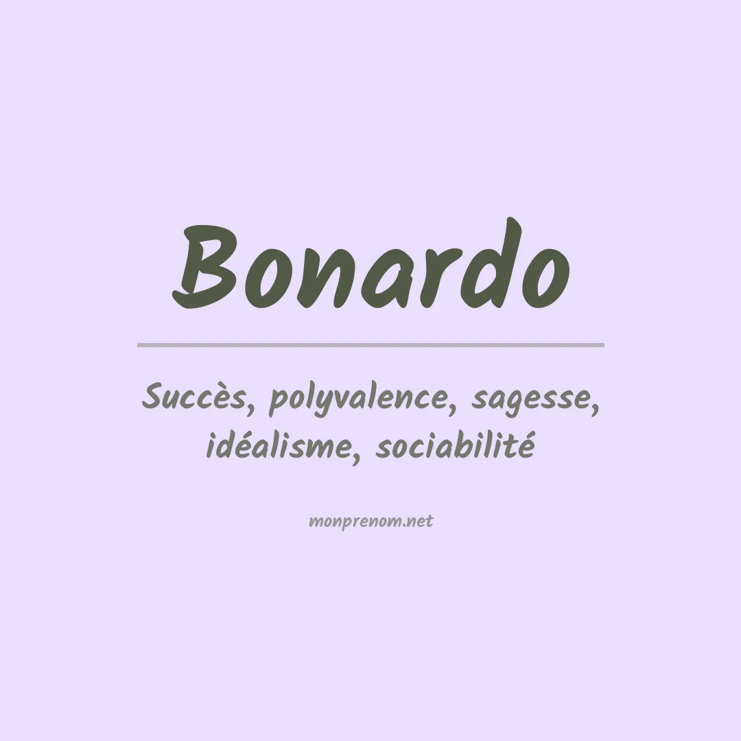 Signification du prénom Bonardo