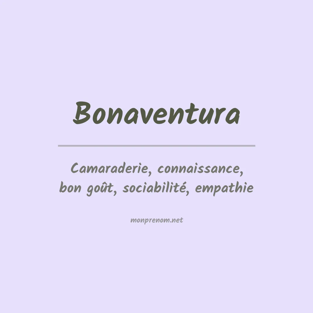 Prénom Bonaventura