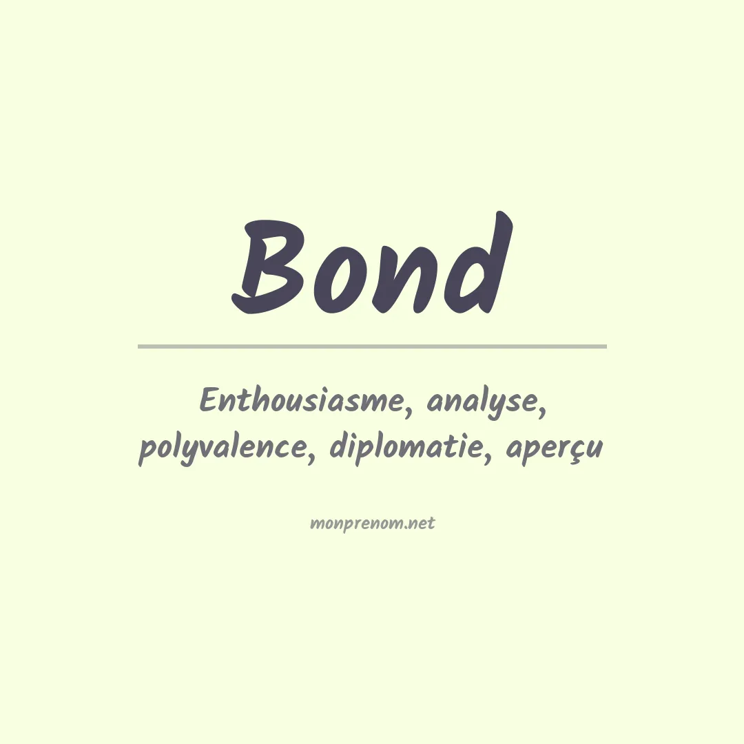 Prénom Bond