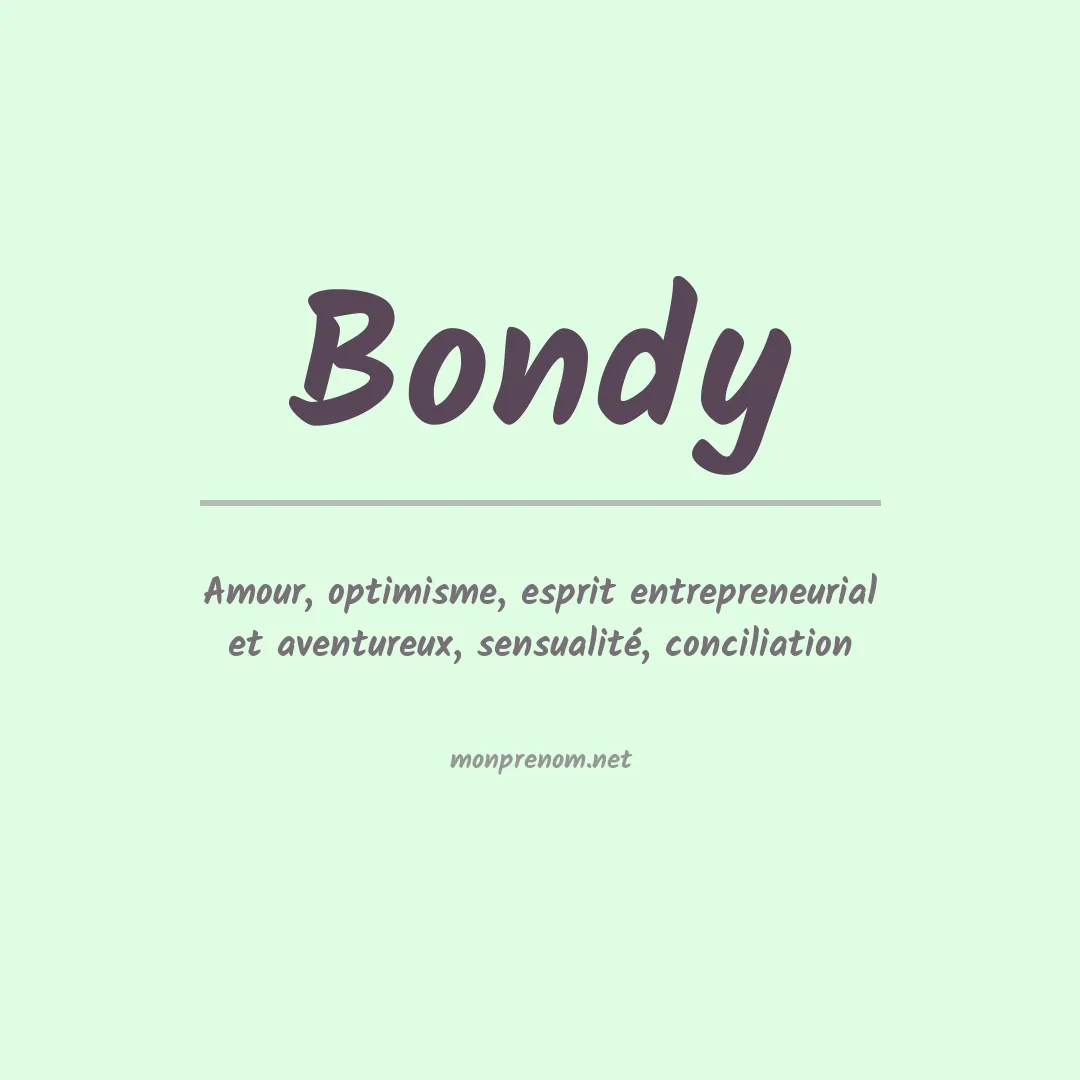 Prénom Bondy