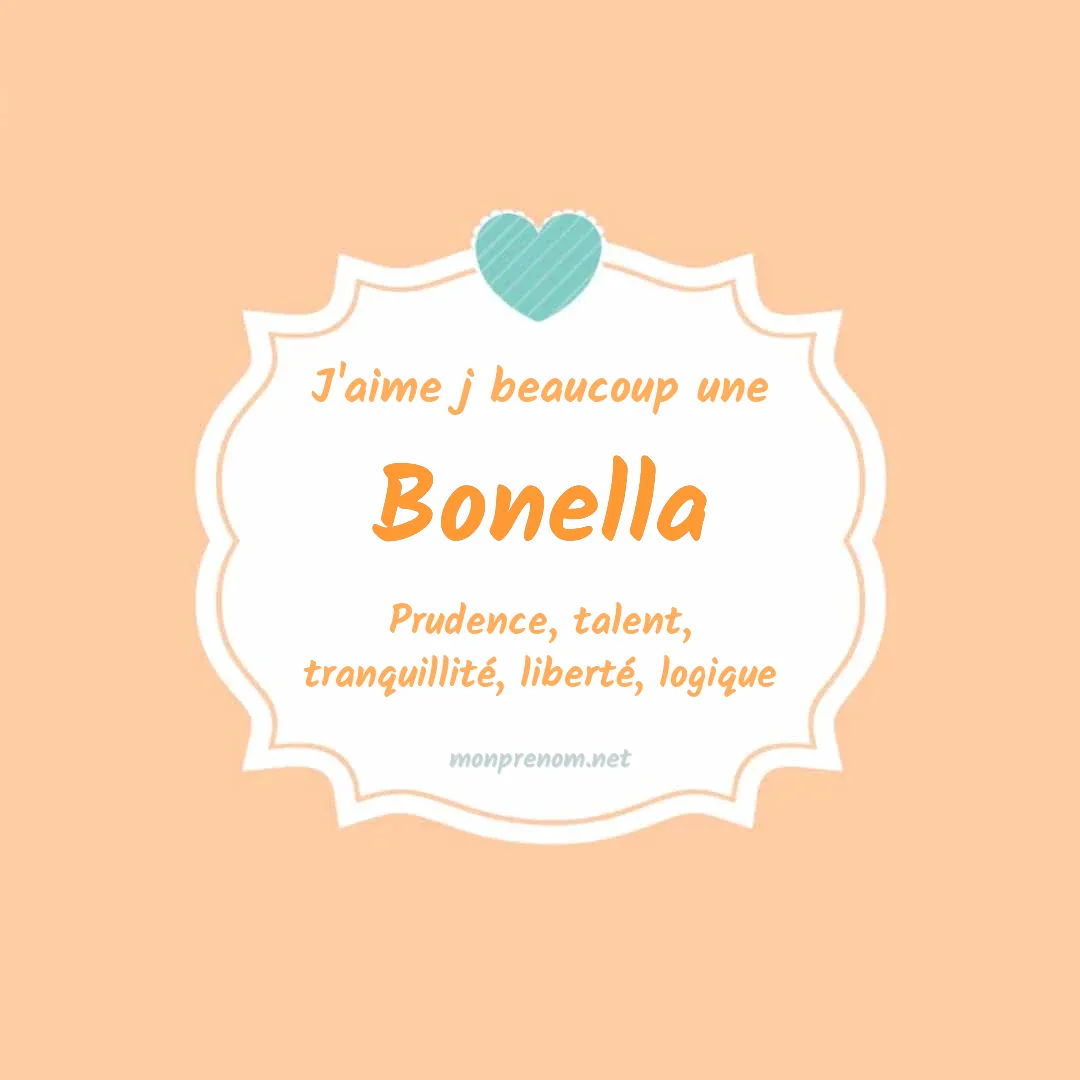 J'aime beaucoup Bonella
