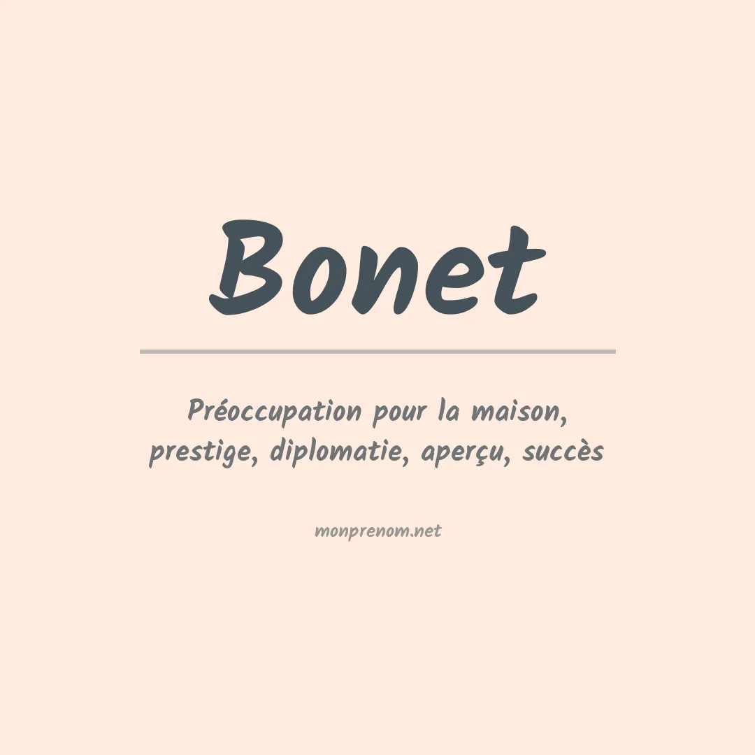 Prénom Bonet