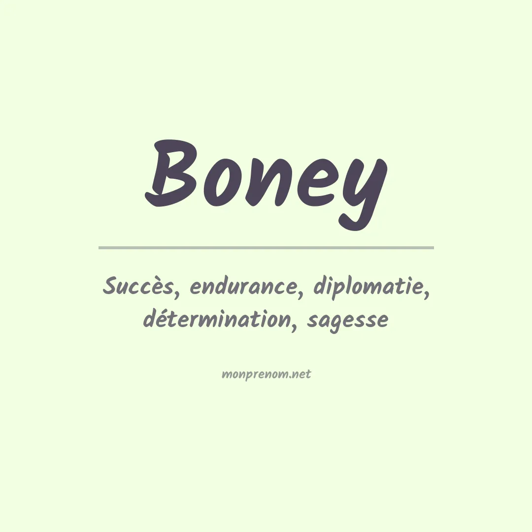 Prénom Boney