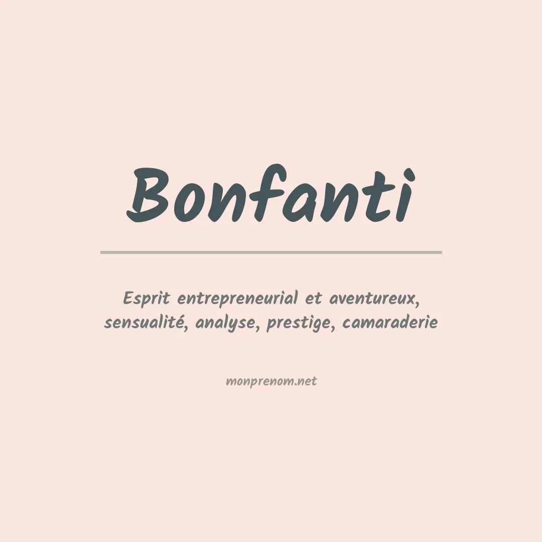 Prénom Bonfanti