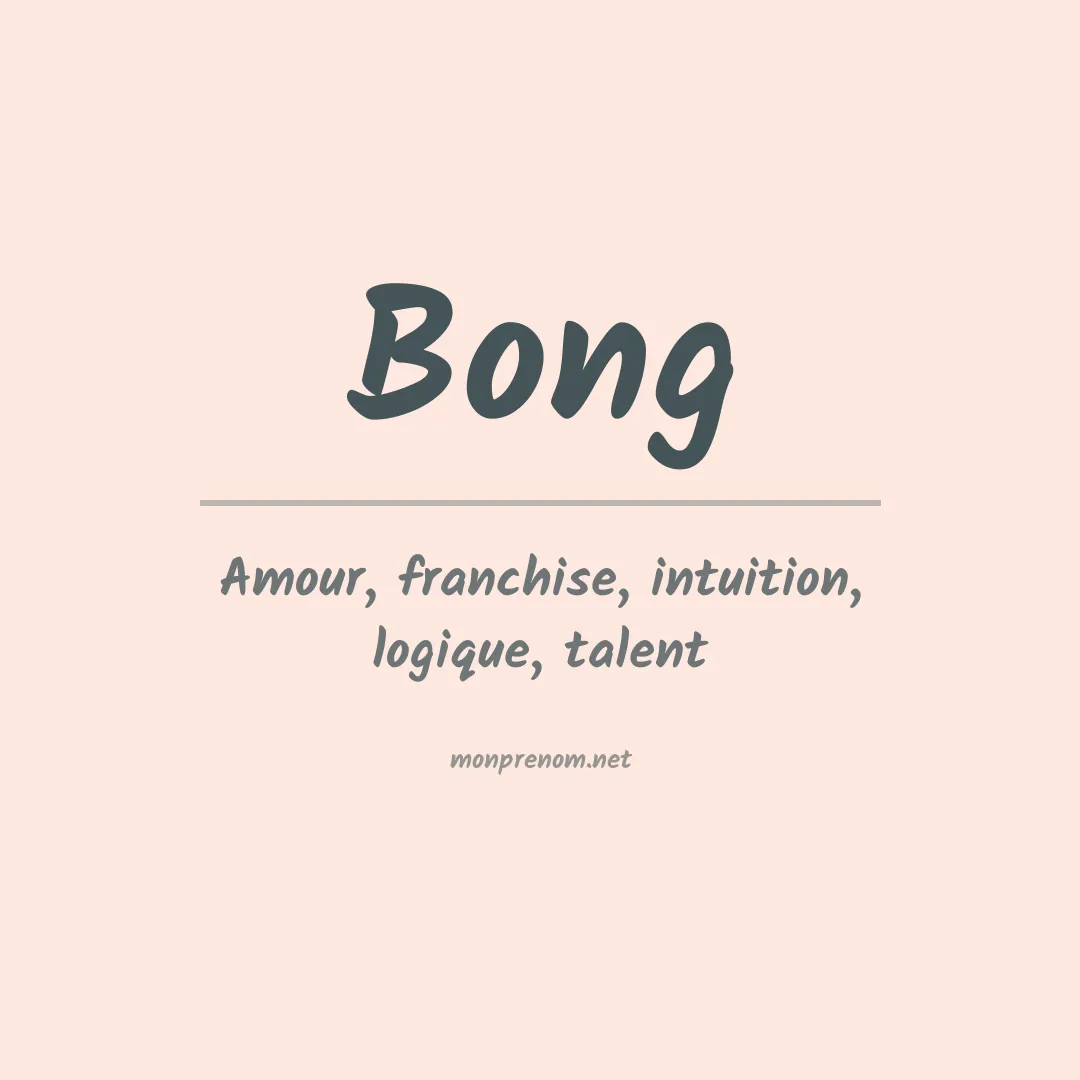 Prénom Bong