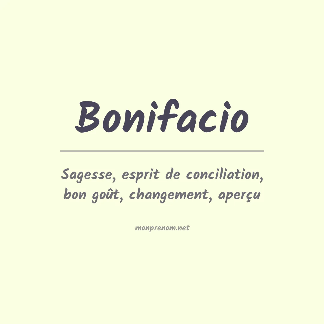 Signification du prénom Bonifacio