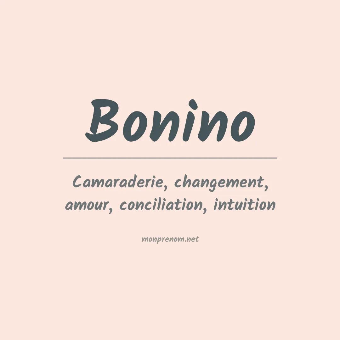 Prénom Bonino