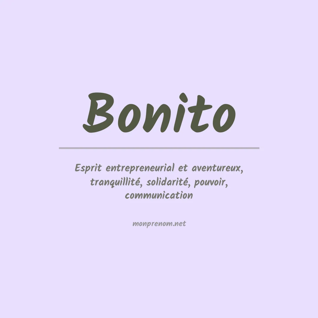 Prénom Bonito