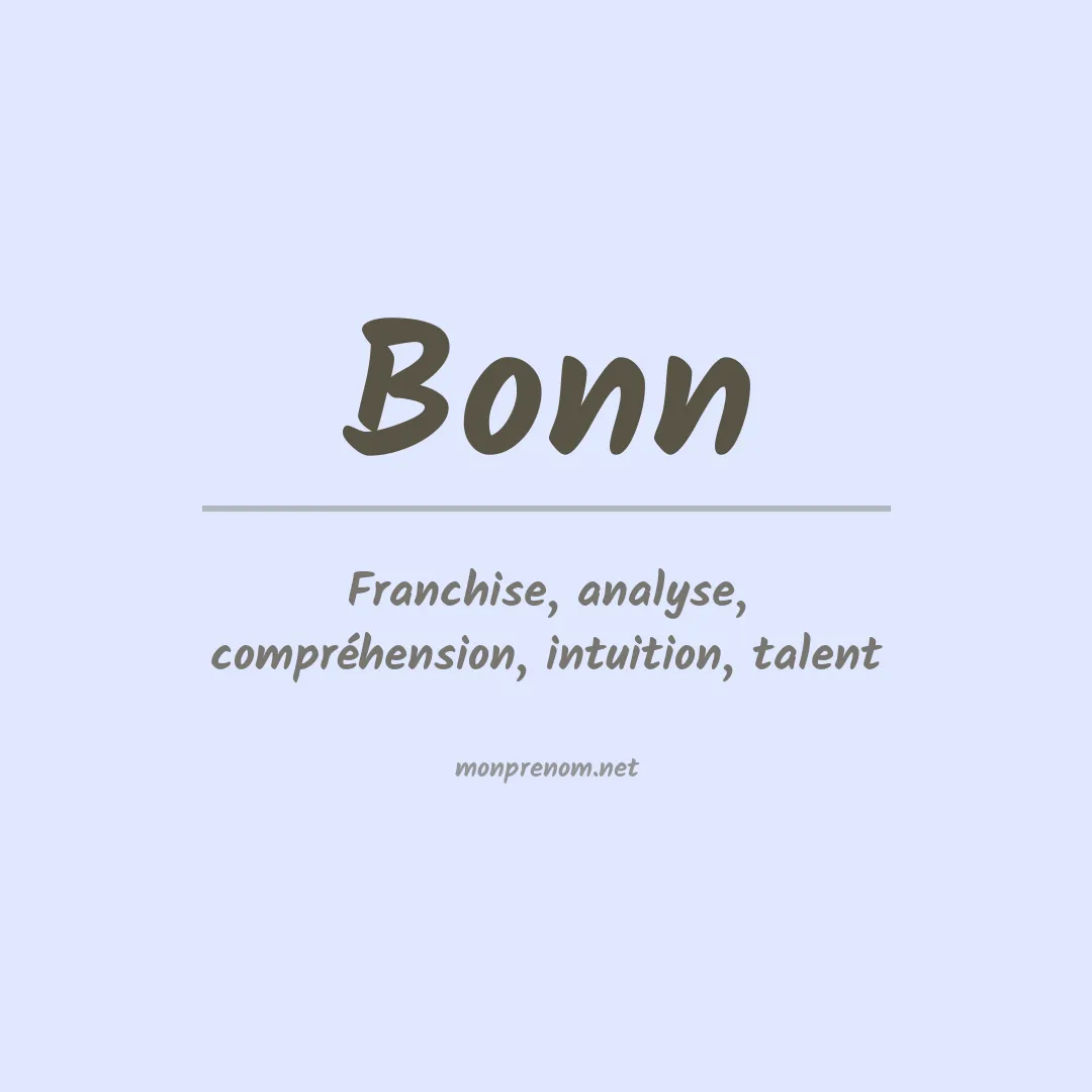 Prénom Bonn