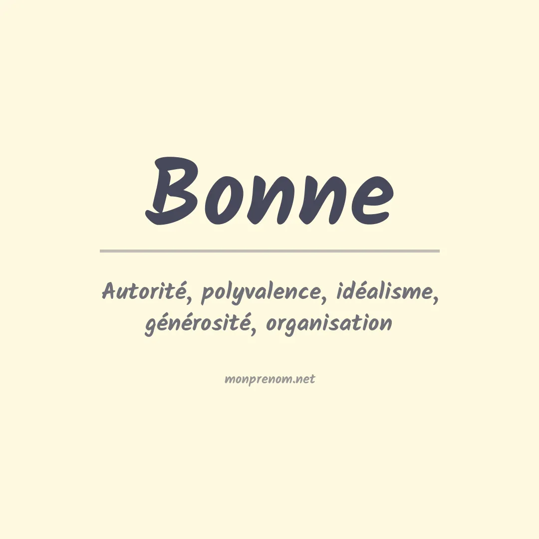 Prénom Bonne