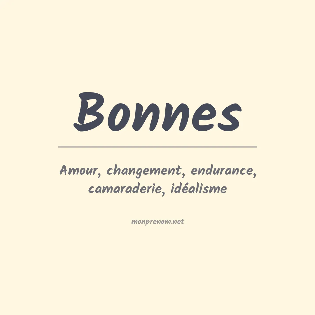Prénom Bonnes