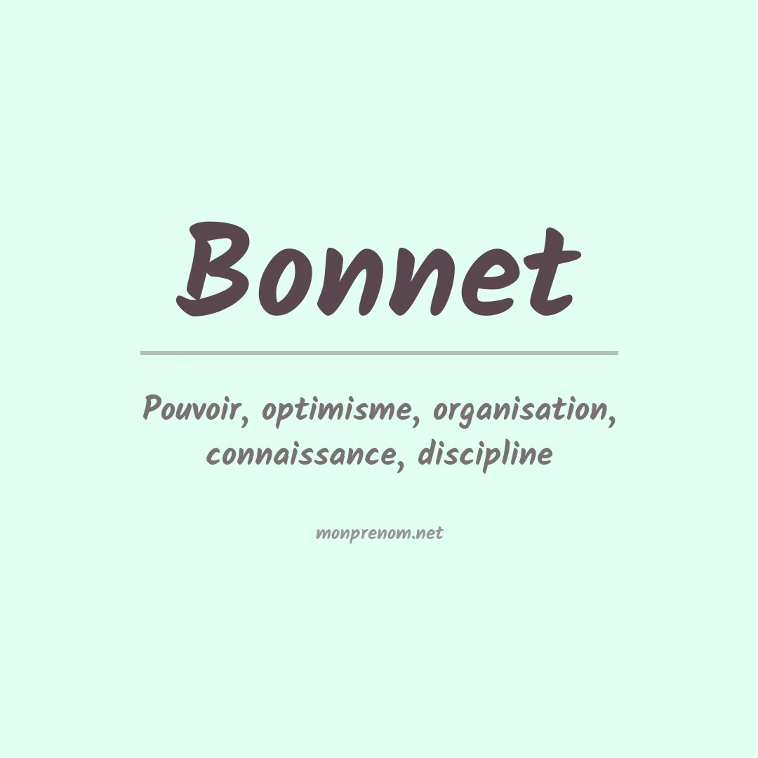 Prénom Bonnet