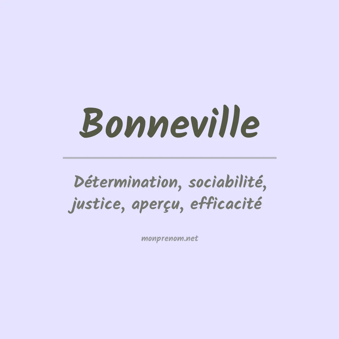 Prénom Bonneville