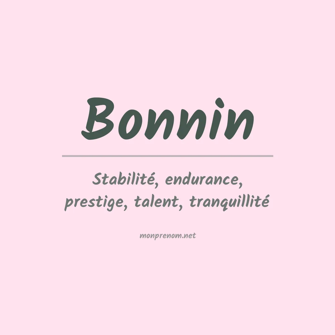 Prénom Bonnin