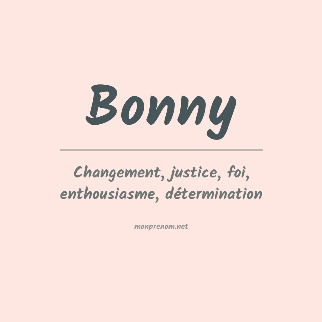Prénom Bonny
