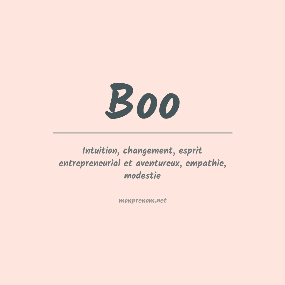 Prénom Boo