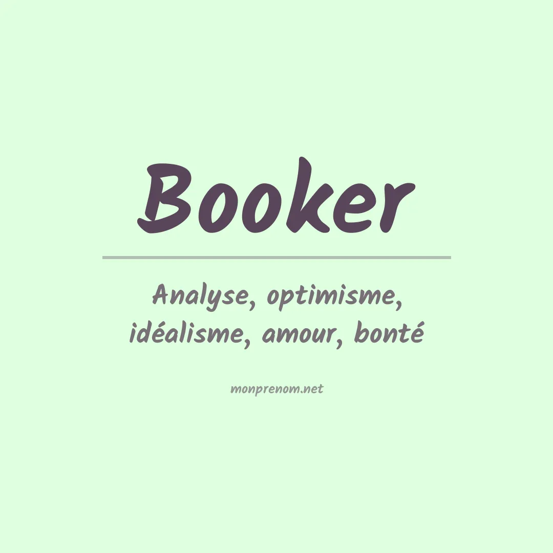 Prénom Booker