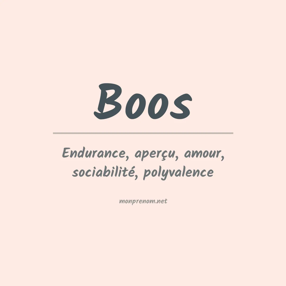 Prénom Boos