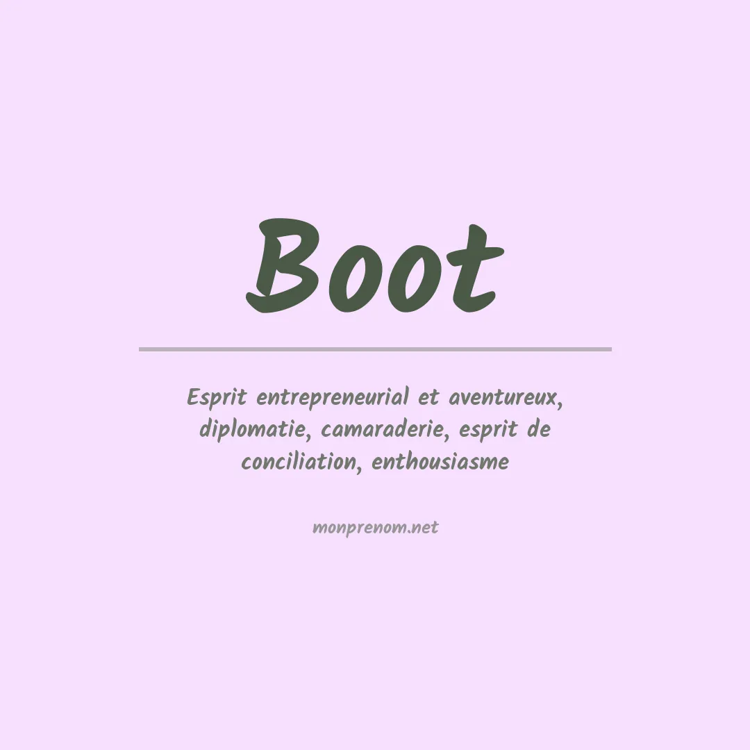 Prénom Boot