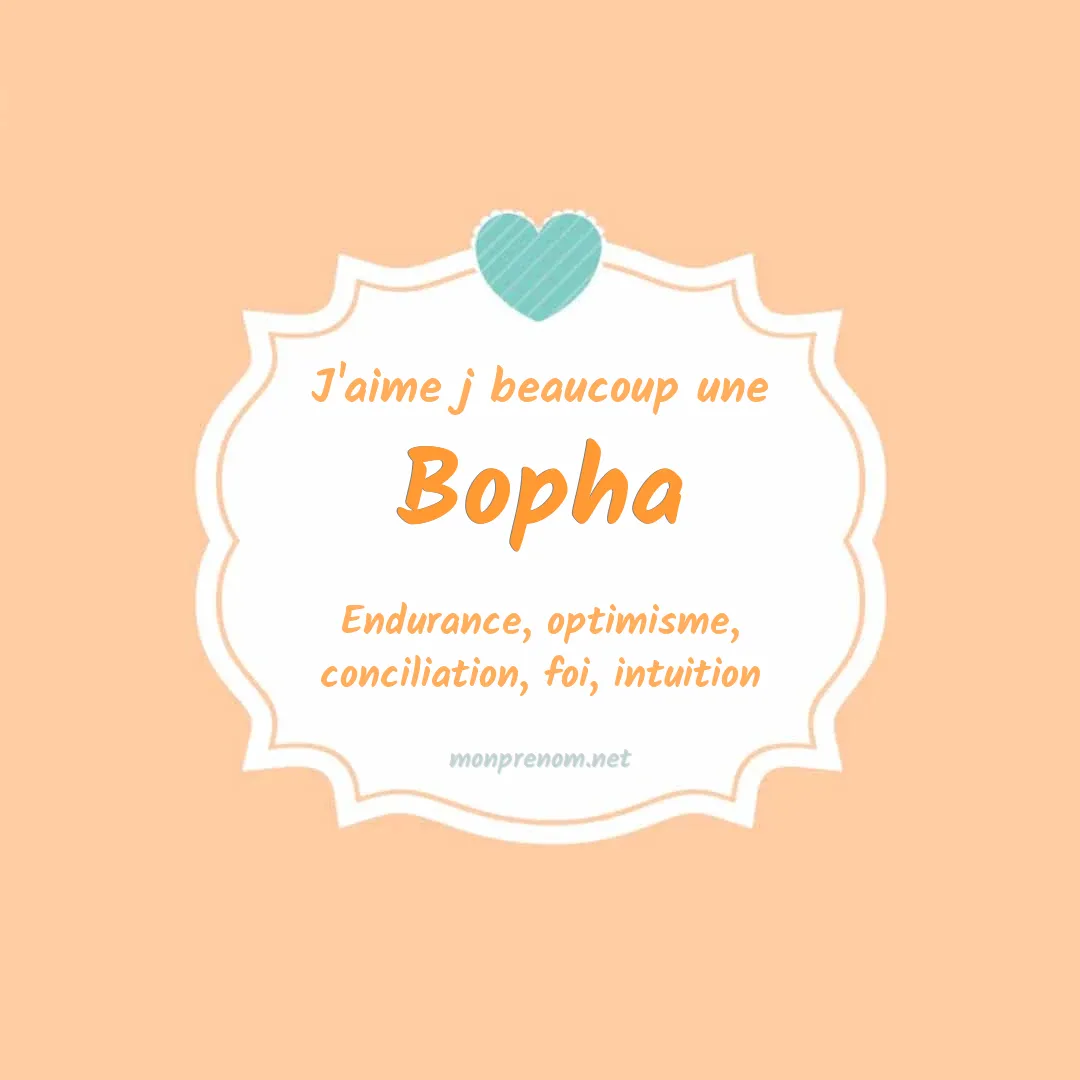 J'aime beaucoup Bopha