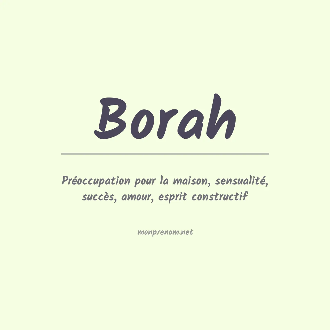 Prénom Borah
