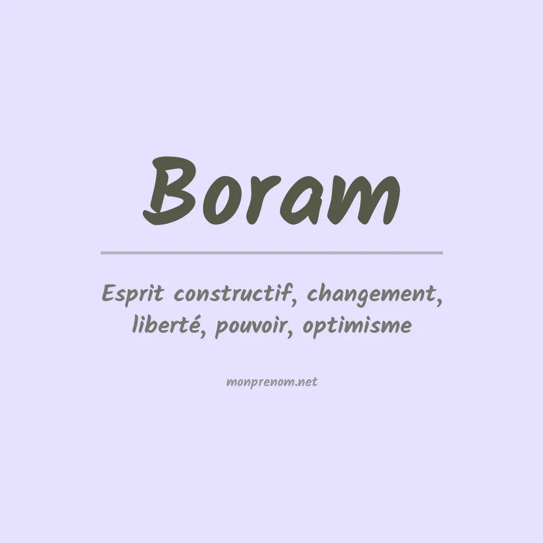 Prénom Boram