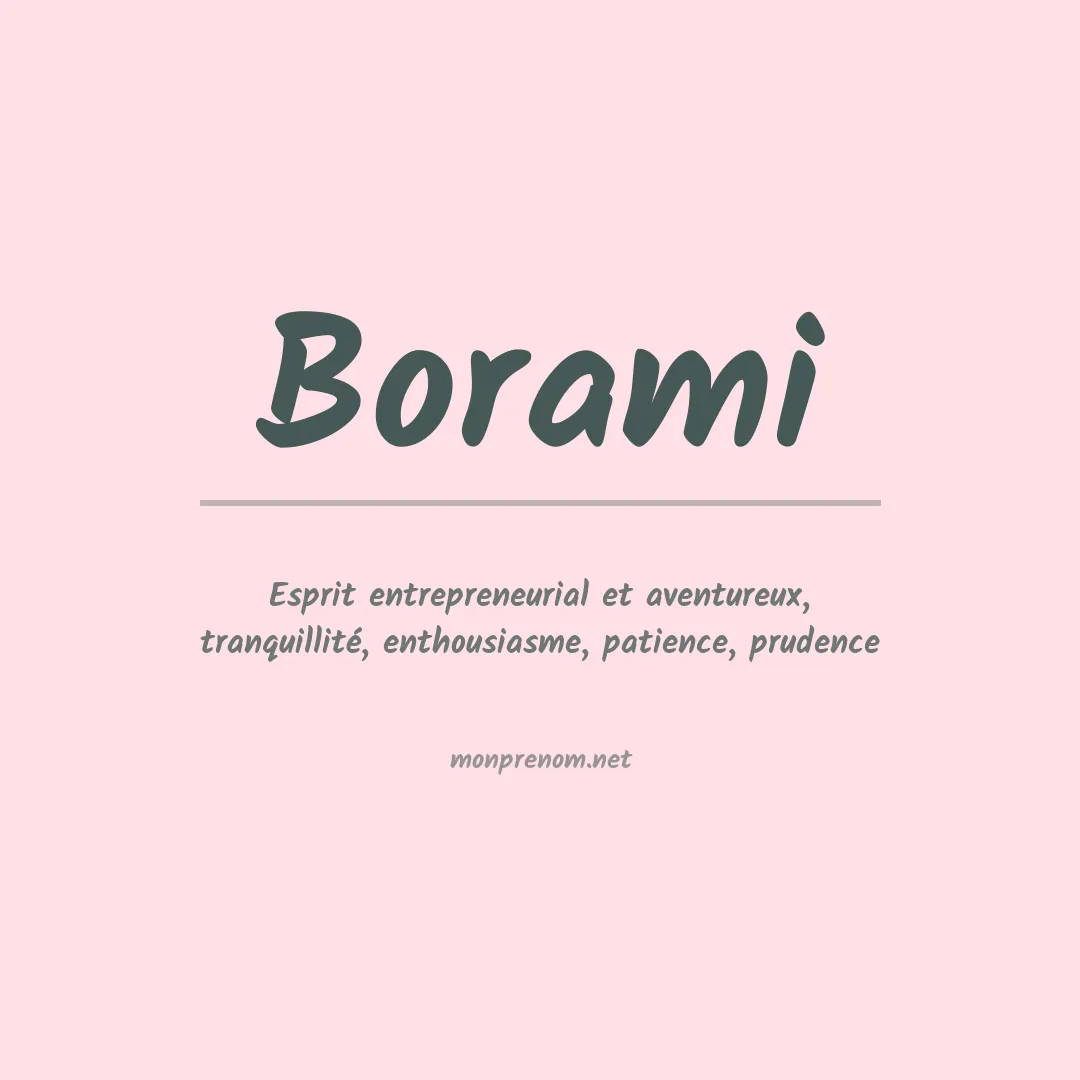 Signification du prénom Borami