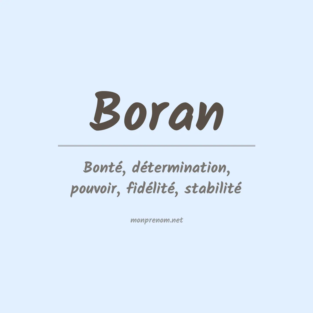Prénom Boran