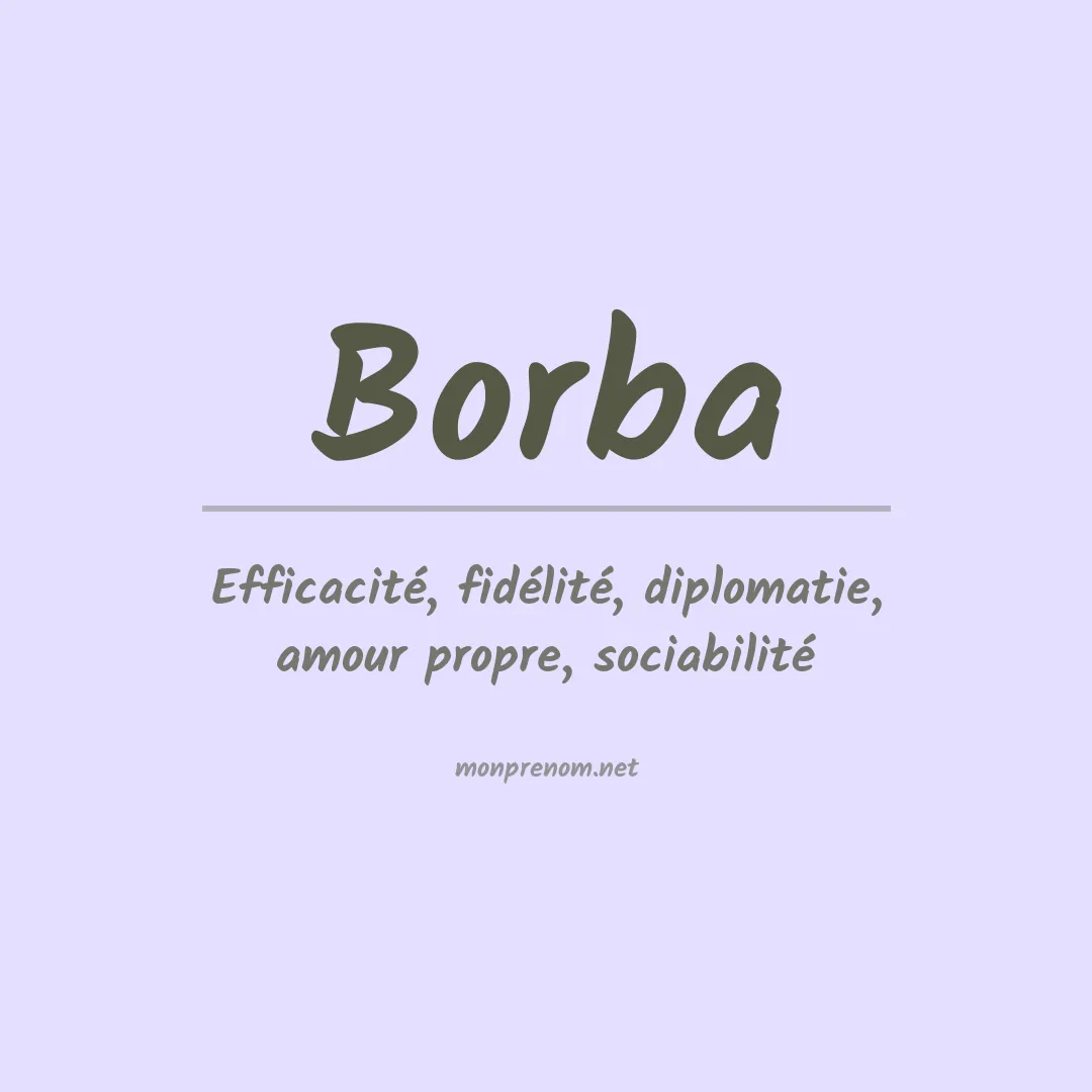 Prénom Borba