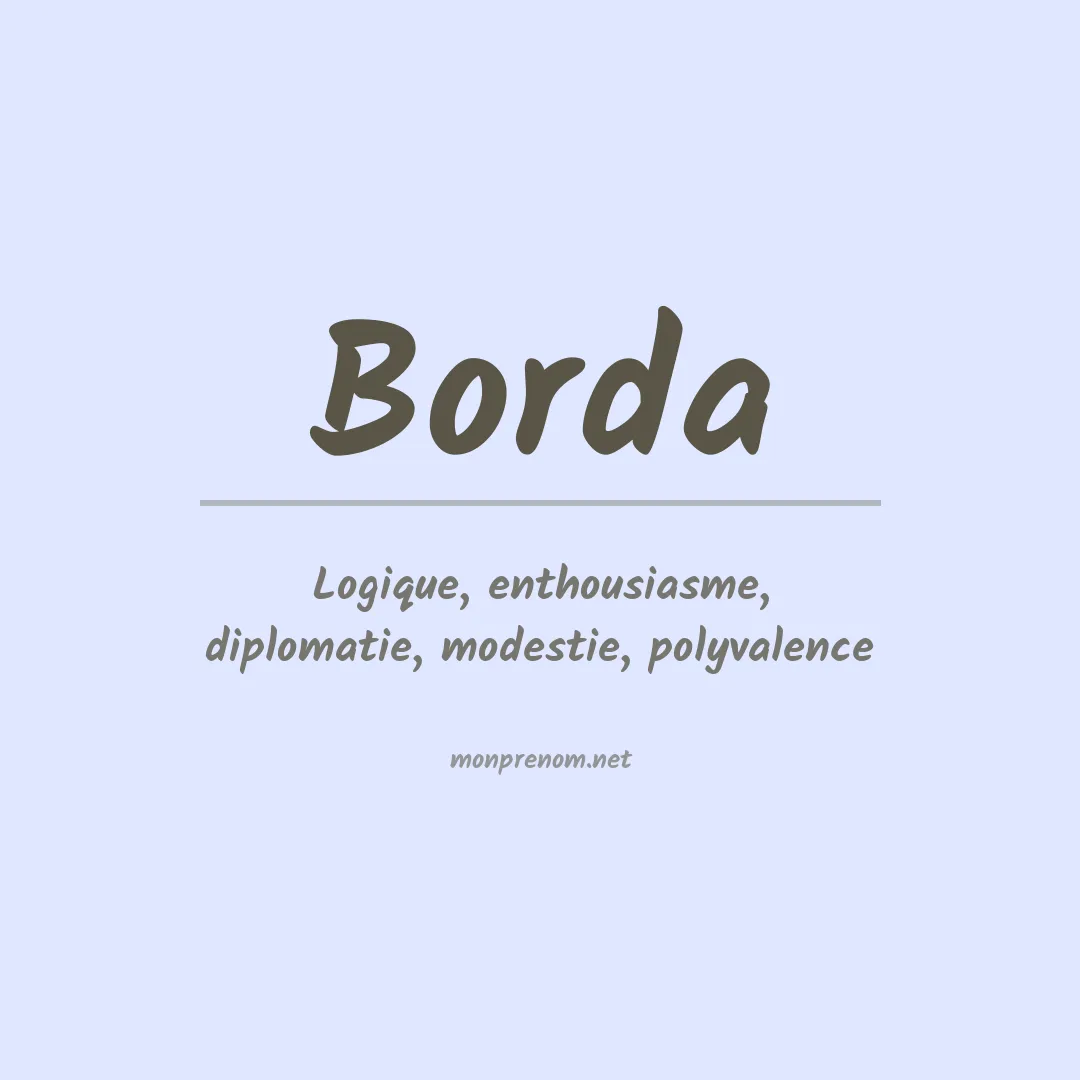 Prénom Borda