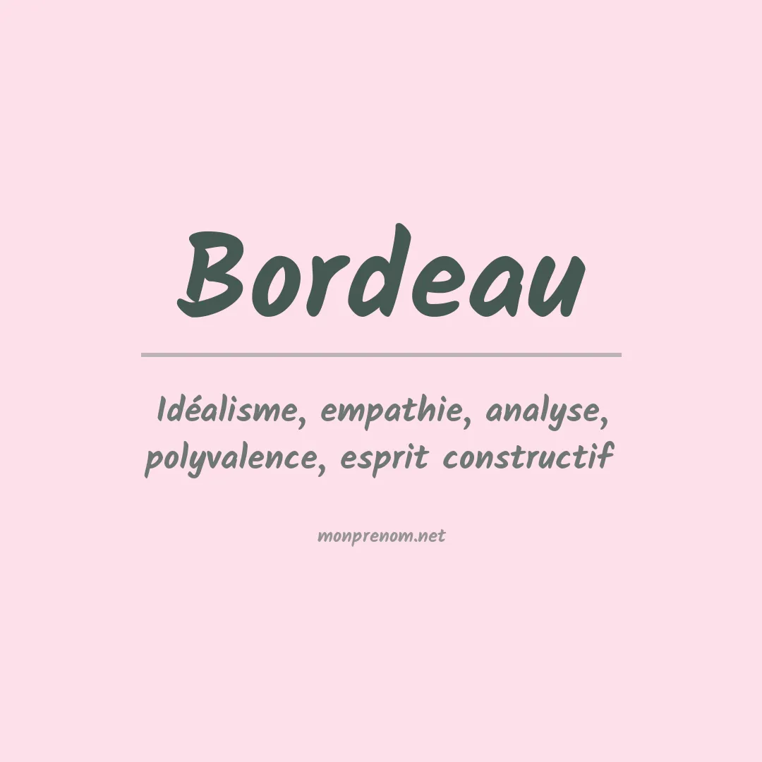 Prénom Bordeau