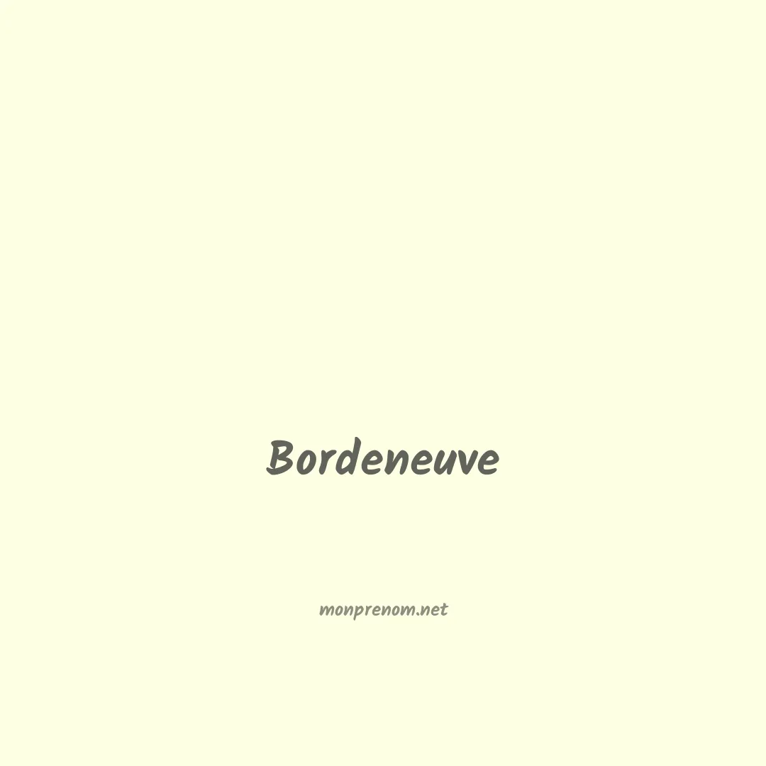 Bordeneuve en chinois