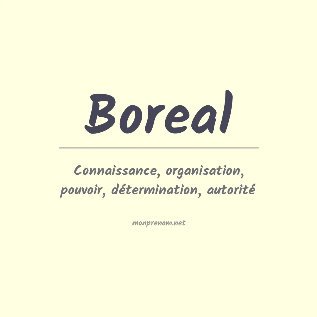 Signification du prénom Boreal