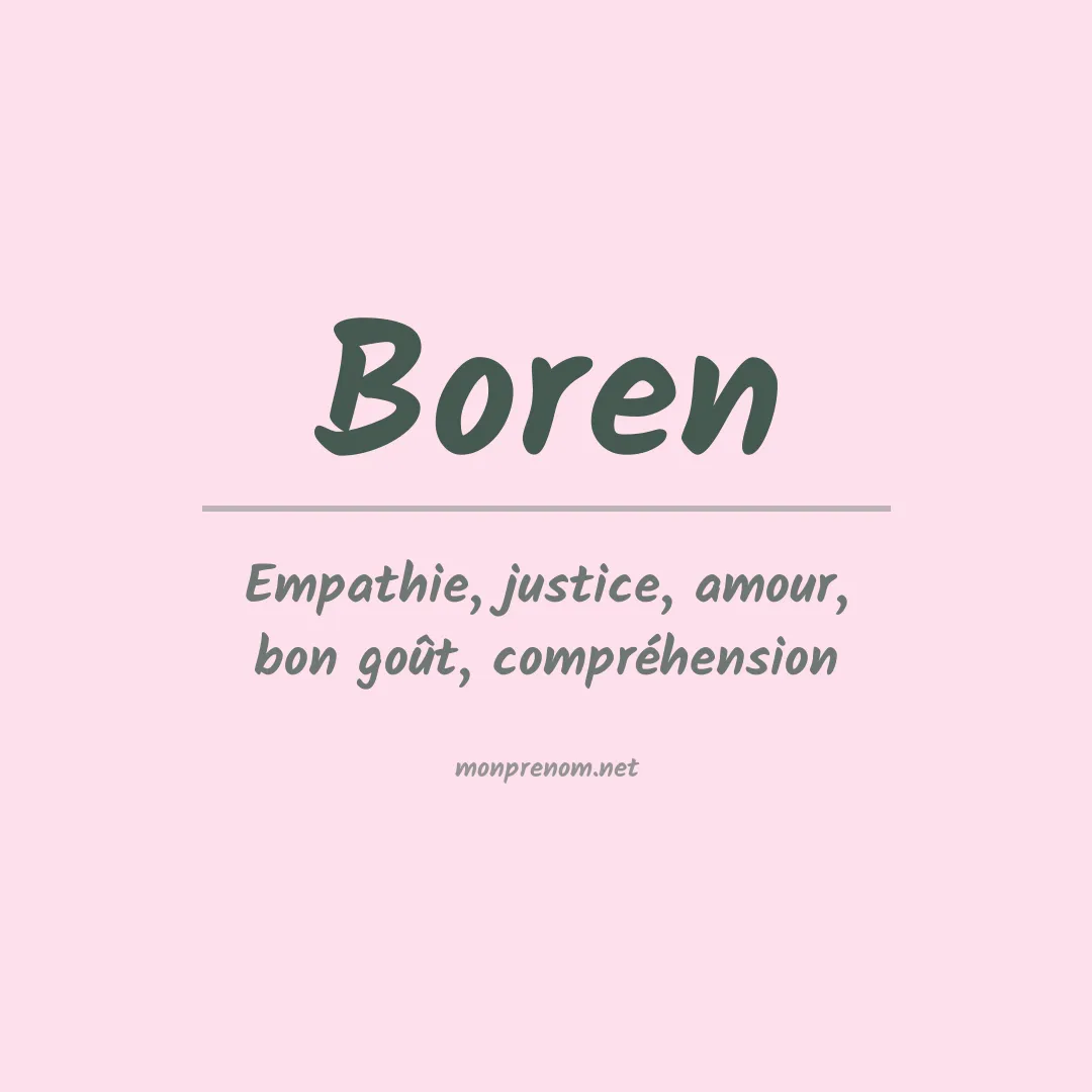 Prénom Boren