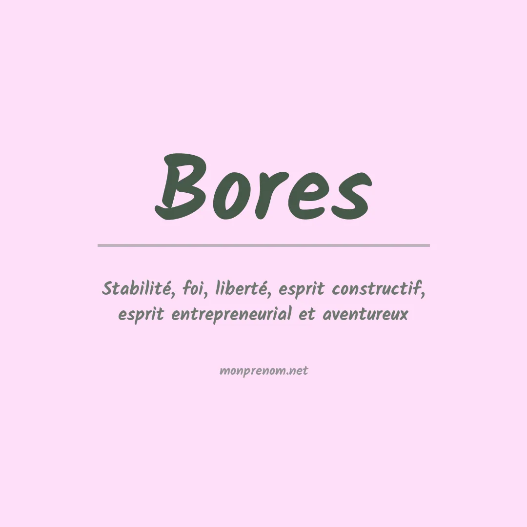 Prénom Bores
