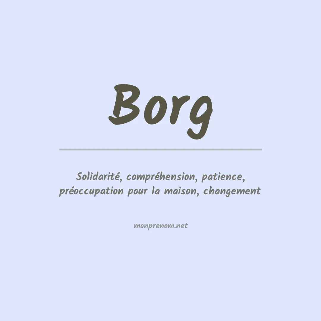 Prénom Borg