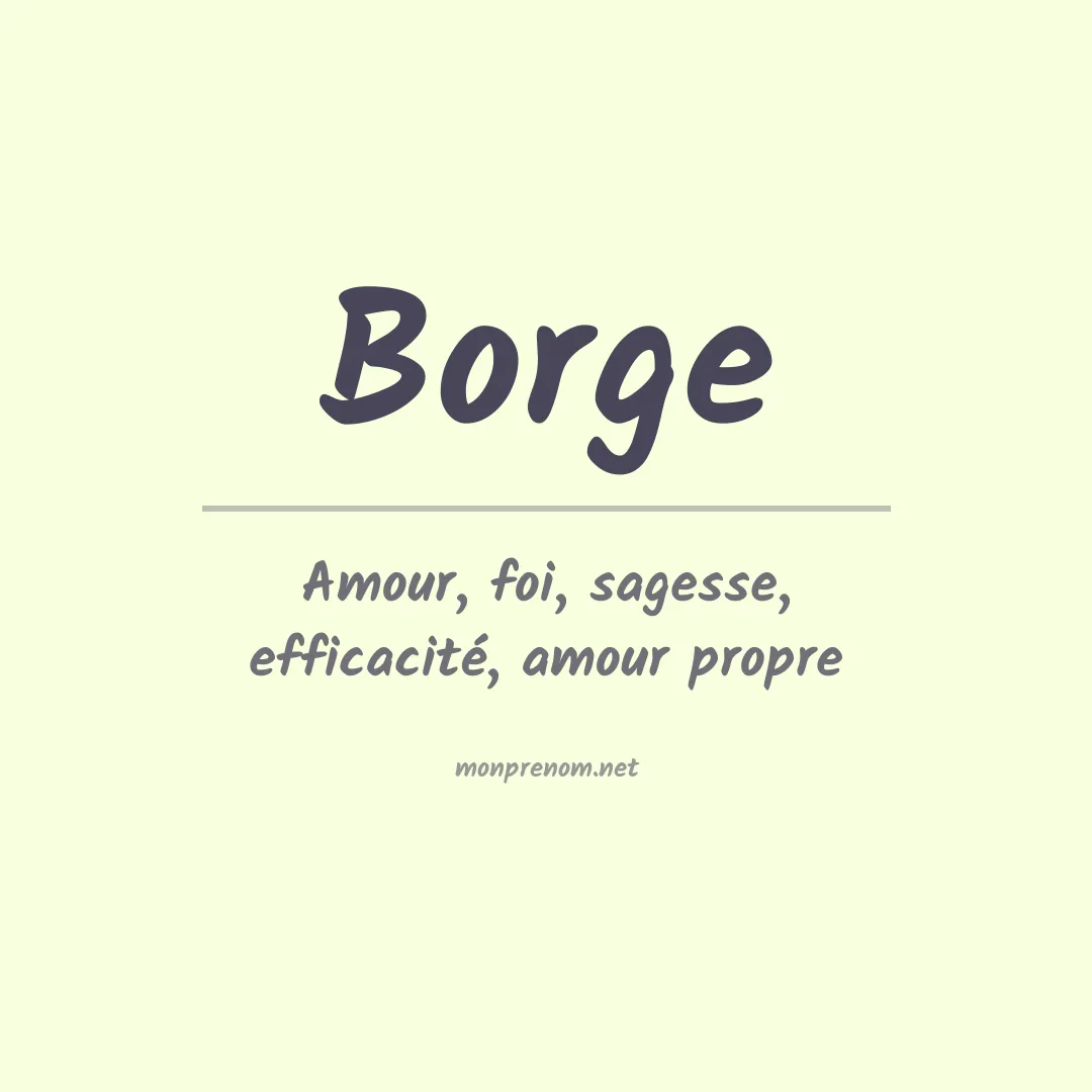 Prénom Borge