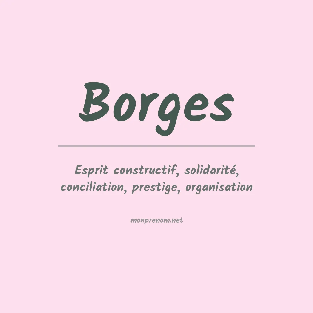 Prénom Borges