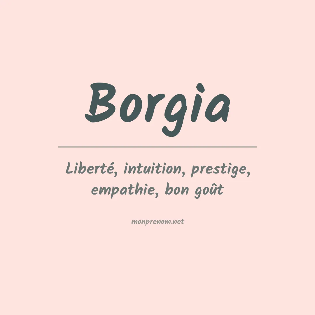 Prénom Borgia