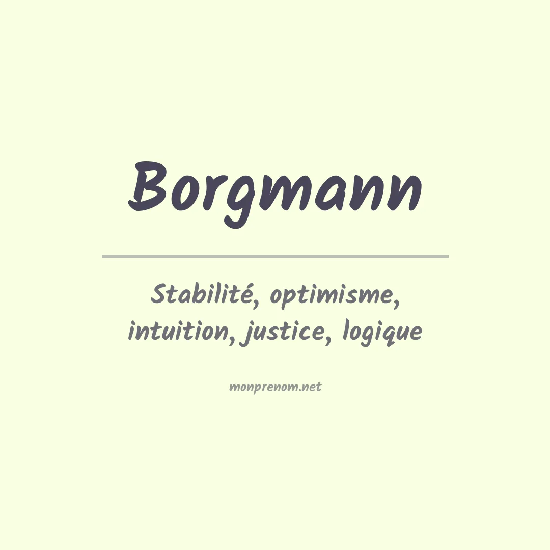 Prénom Borgmann