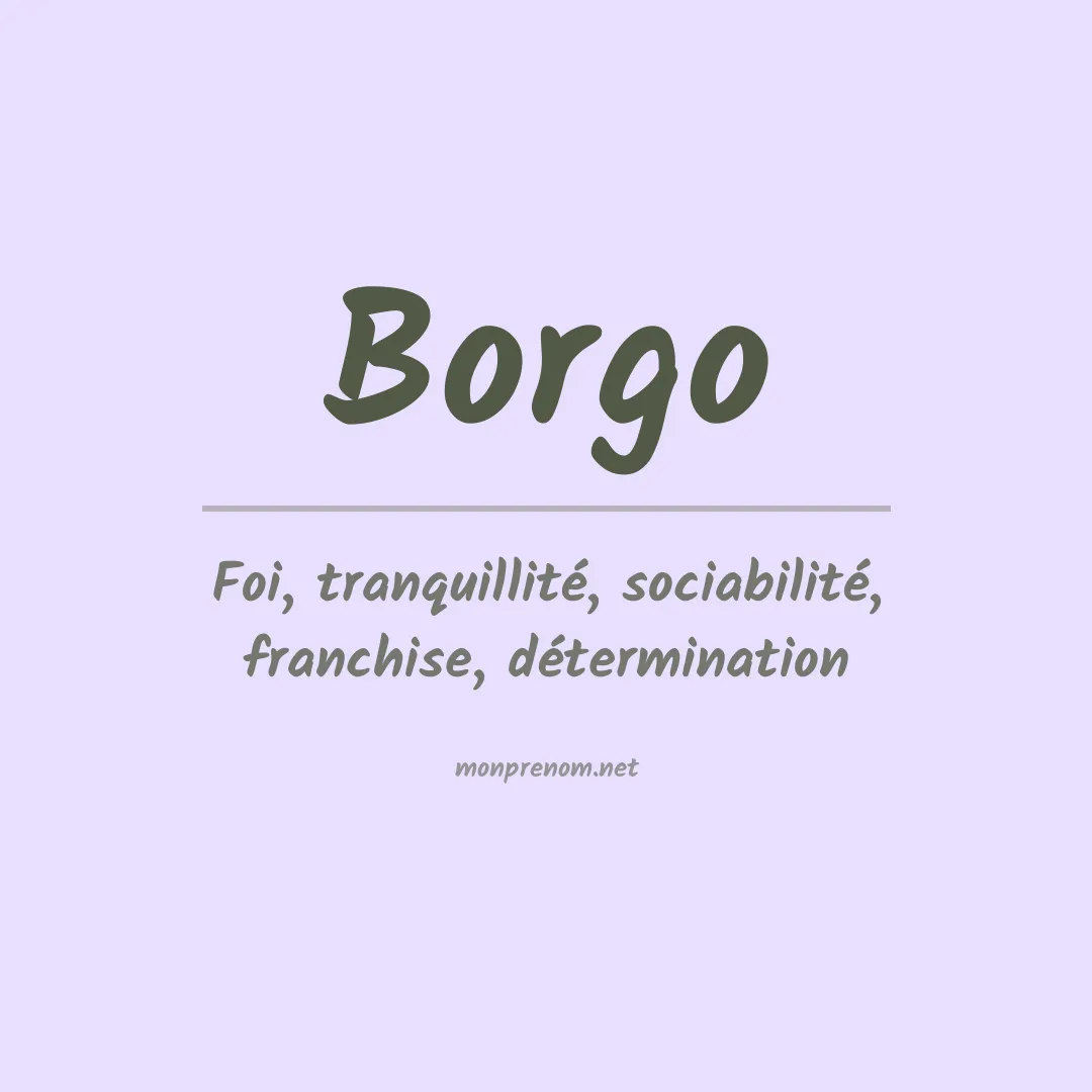 Prénom Borgo