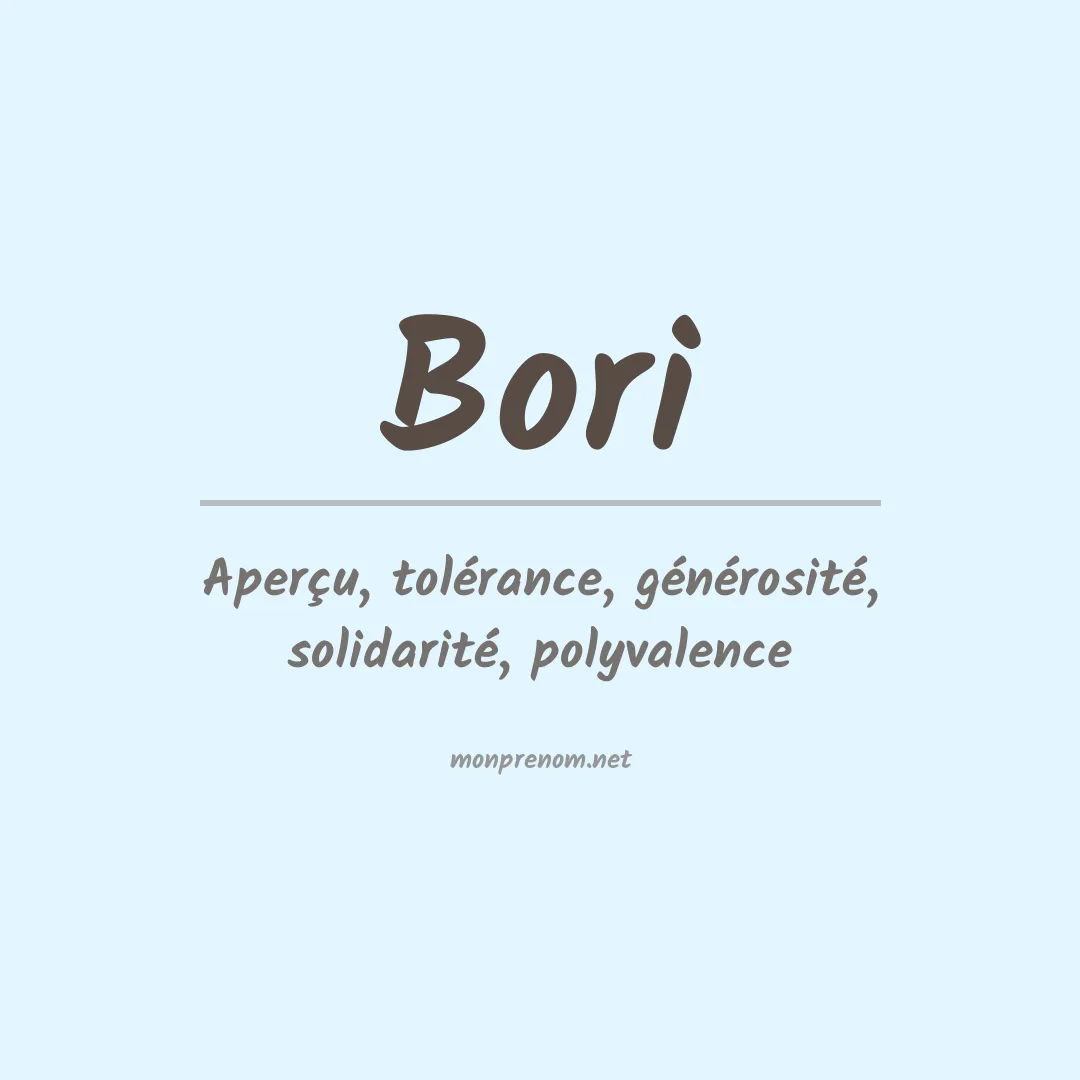 Signification du prénom Bori