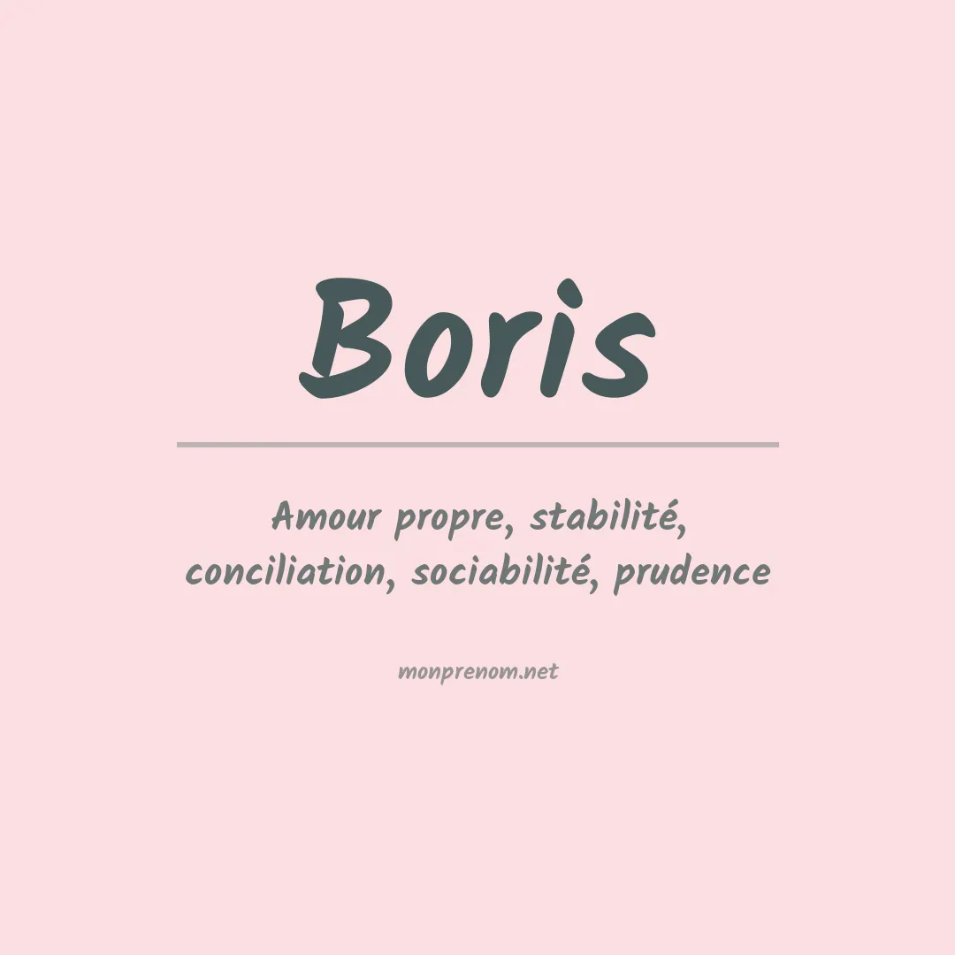 Prénom Boris