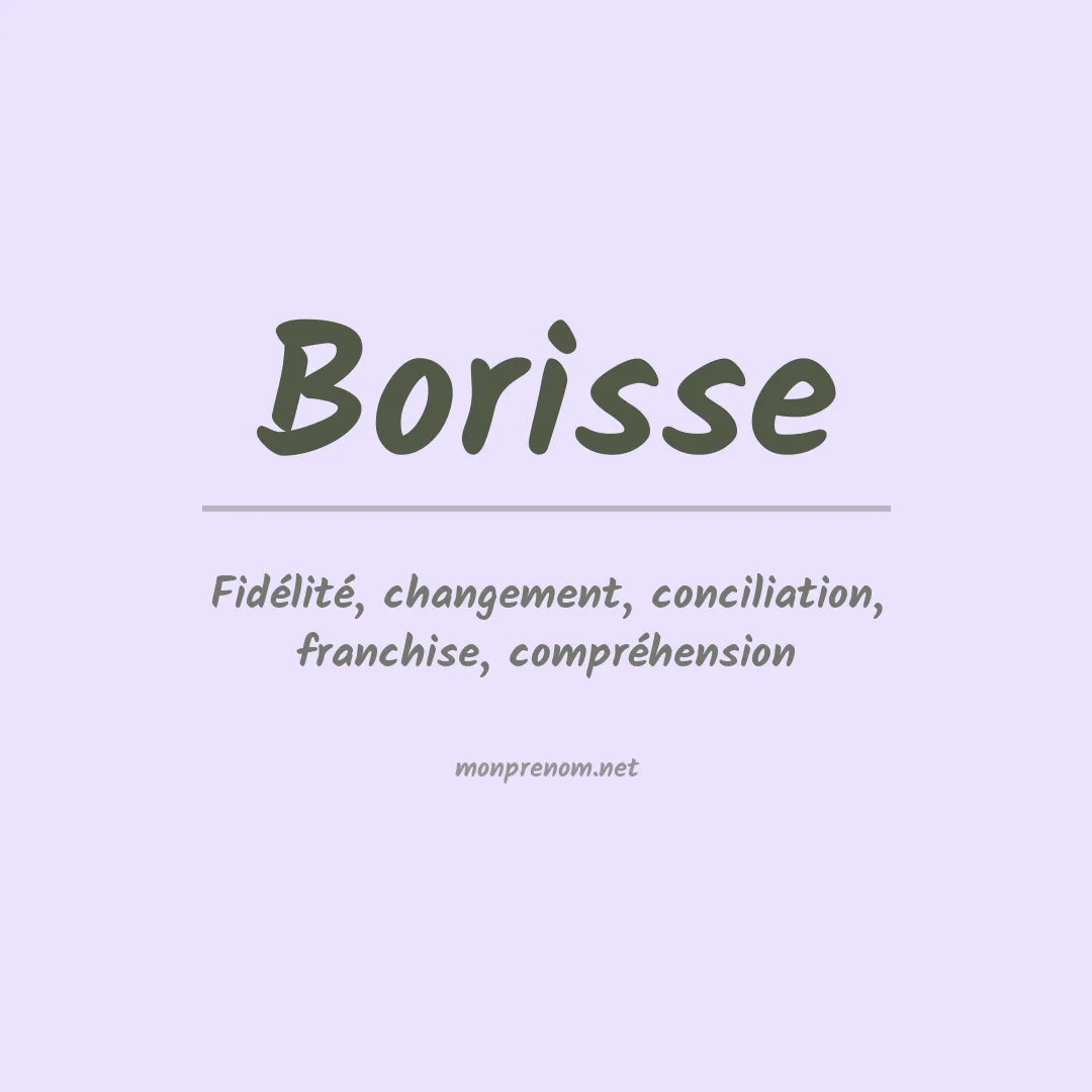 Signification du prénom Borisse