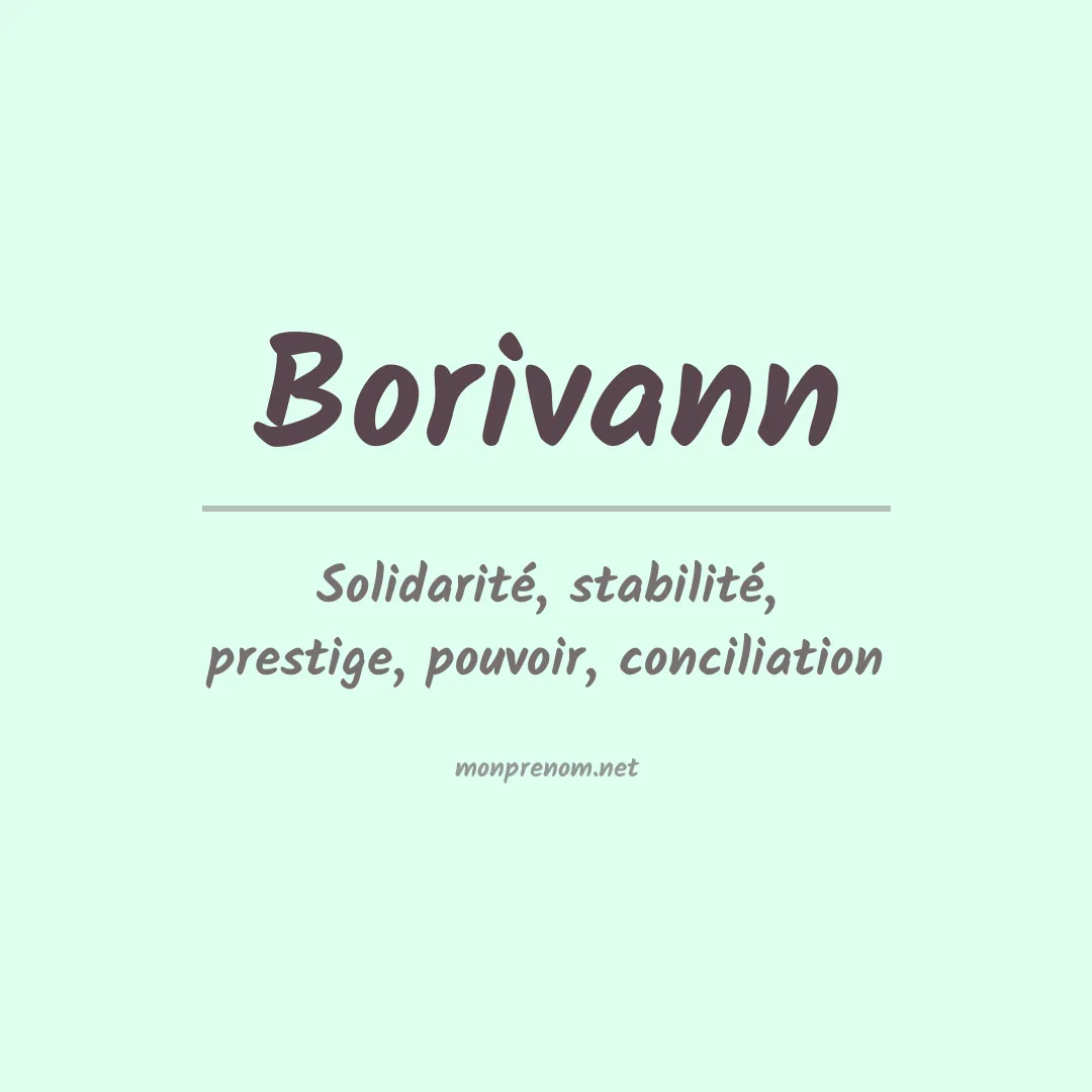 Signification du prénom Borivann