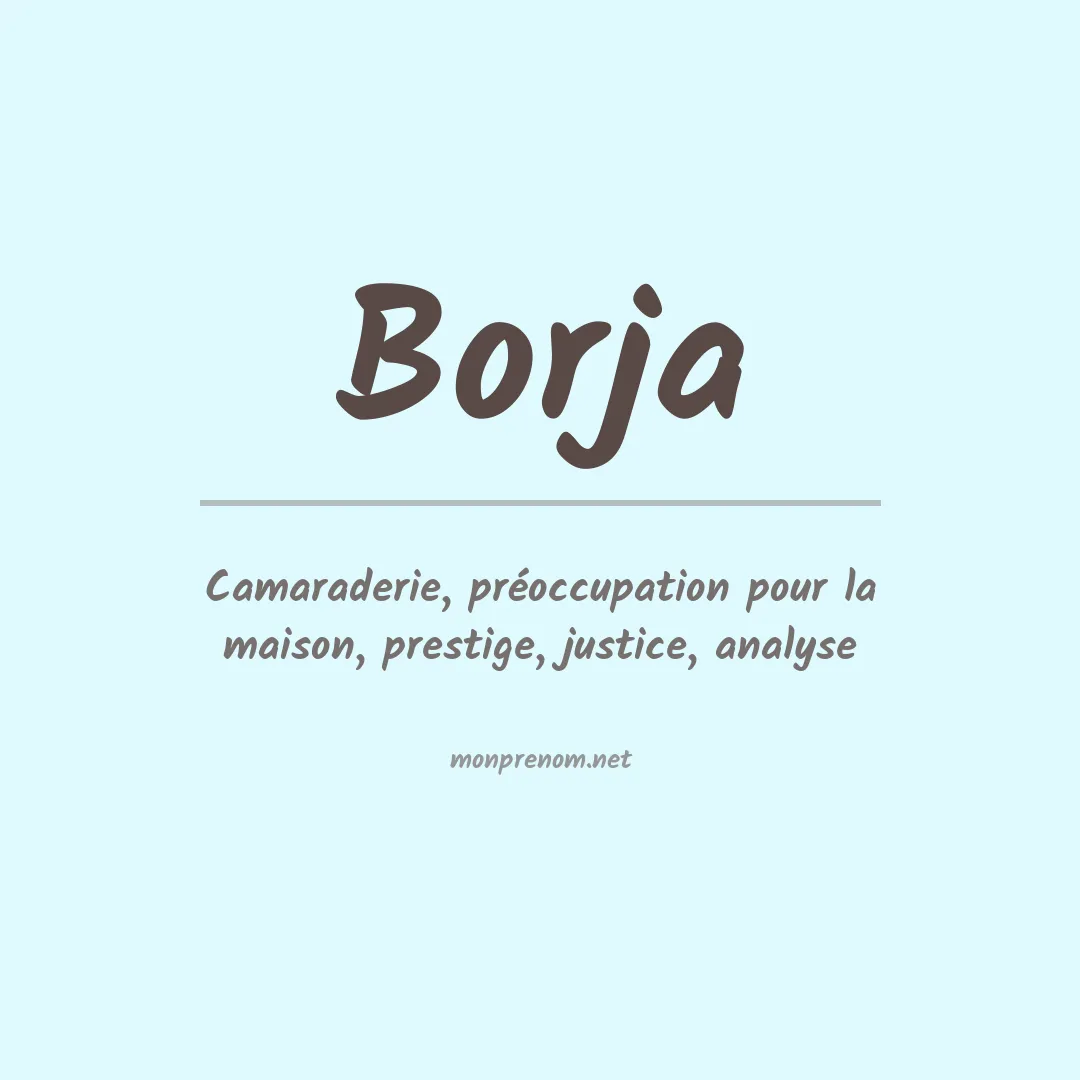 Prénom Borja